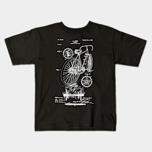 Bicycle Patent White Kids T-Shirt